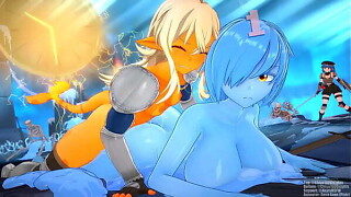 futa shark and slime young lady