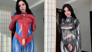 Vehement Spider Female vs Anal Fuck Paramour Dark Spider-Girl!