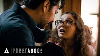 PURE TABOO Sinless Schoolgirl Leana Lovings Tries To Tempt Threatening Bench scientist Into Sex