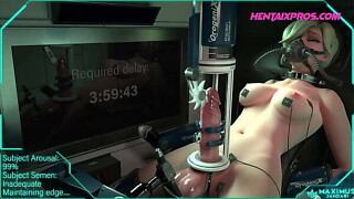 Edging a Futanari to the max for the tip-top Explosive Big O - 3D