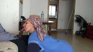 A Muslim maid is disturbed when that babe sees his great dark German ramrod