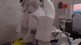 My half-sister in roblox gave me the cadeau of her figure and fine sex (animation)