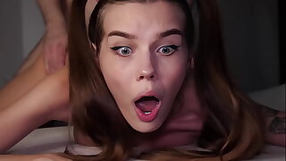 OMG, MY Exasperation IS Totalling TIGHT! Cute 18 Yo Teen STRUGGLES By way of Harrowing Anal Leman - Alina Foxxx